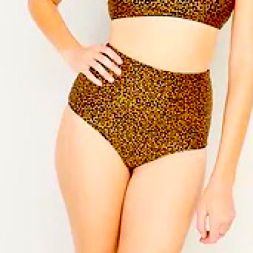 NWT Old Navy Leopard Print Reversible Bikini - Medium - Top and Bottom